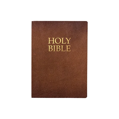 Kjver Holy Bible, Large Print, Acorn Bonded Leather, Thumb Index - (King James Version Easy Read Bible) by Whitaker House (Leather Bound)