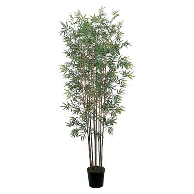 Nearly Natural 6 Mini Bamboo Silk Tree: Indoor Decorative Faux 6ft Greenery with Pot