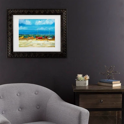 Trademark Fine Art 16x20 Masters Fine Art Before The Storm Matted Framed Art Dark Gold