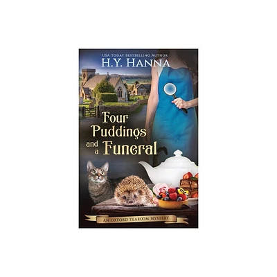 Four Puddings and a Funeral (LARGE PRINT) - (Oxford Tearoom Mysteries) Large Print by H y Hanna (Paperback)