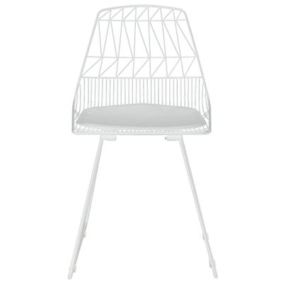 Adore Decor Set of 2 Vivi Metal Chair : Mid-Century Modern, Hand-Painted, Spot Clean, 440lb Capacity