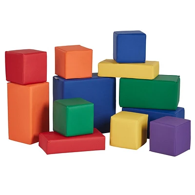 Factory Direct Partners 12pc SoftScape Kids Big Block Set: Foam Soft Play Equipment, 9 Months-5 Years, 75lb Capacity