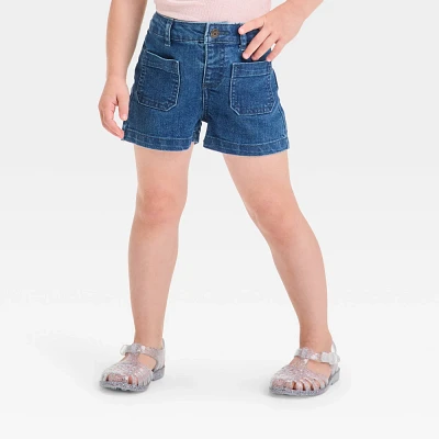 Toddler Girls Patch Pocket Denim Shorts