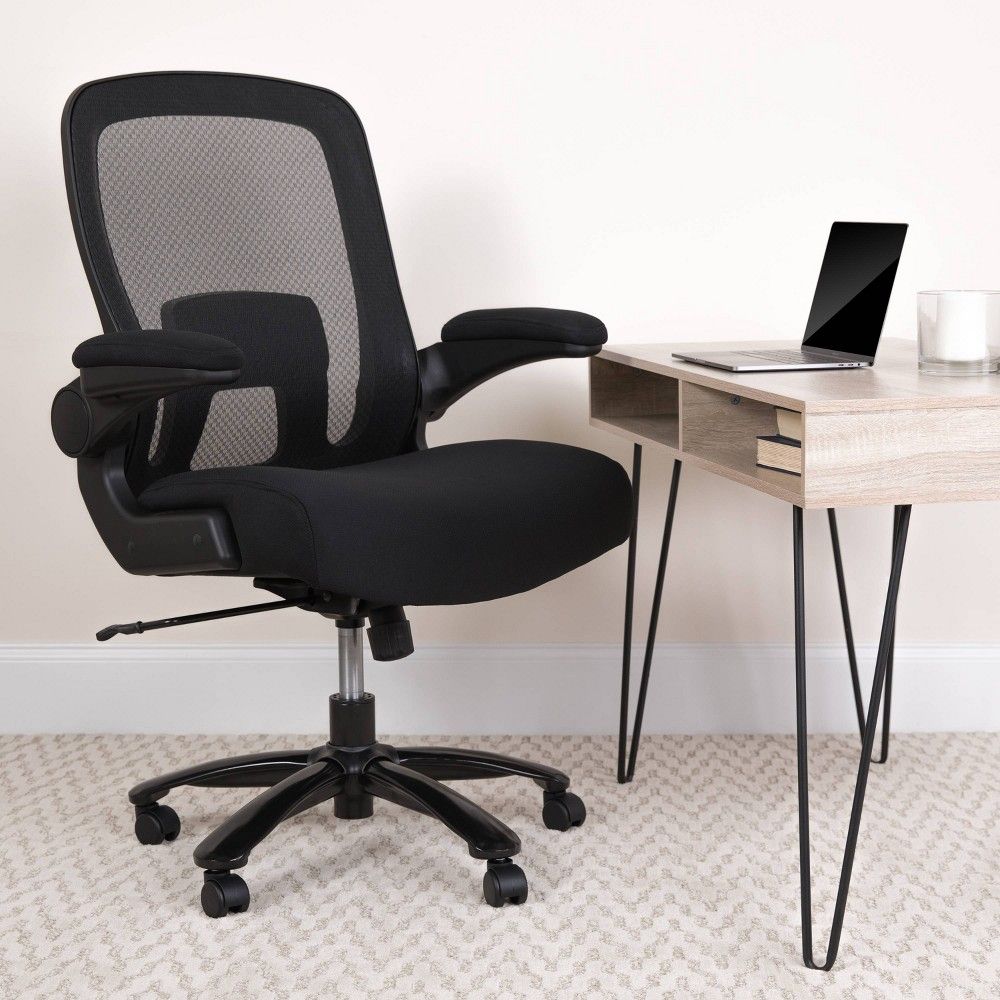 Riverstone Furniture  Fabric Mesh Executive Swivel Ergonomic Office  Chair with Adjustable Lumbar Black - Riverstone Furniture | Connecticut  Post Mall