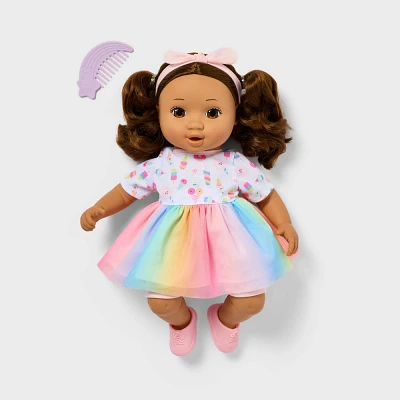 14 Toddler Baby Doll - Brown Hair/Eyes - Gigglescape