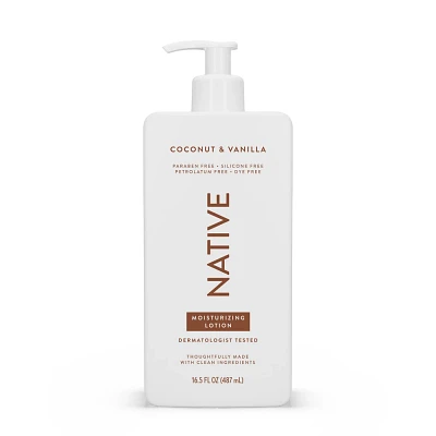 Native Body Lotion Pump - Coconut & Vanilla - 16.5 fl oz