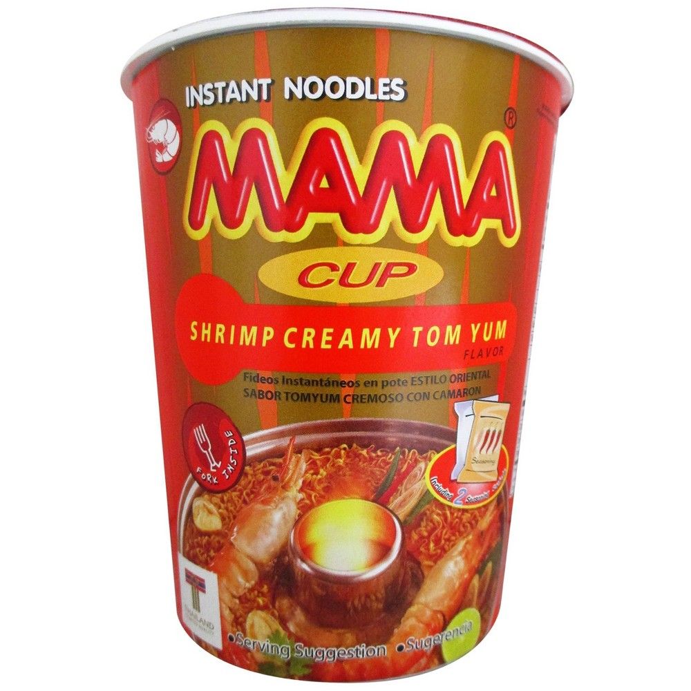 Mama Instant Cup Noodles Shrimp Creamy Tom Yum Flavour Small 