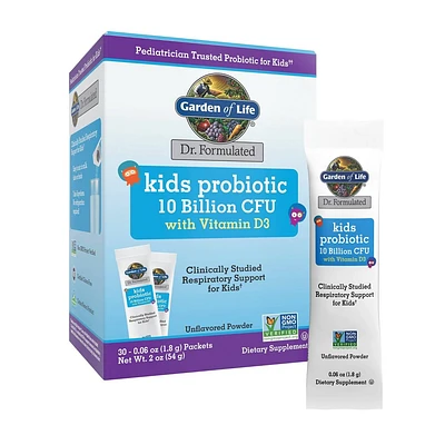 Garden of Life Dr. Formulated Kids 10B Probiotic Stick Pack with D3 - Unflavored - 2oz