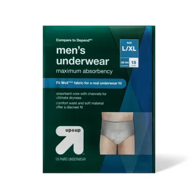 Incontinence Underwear for Men - L/XL - 18ct - up & up