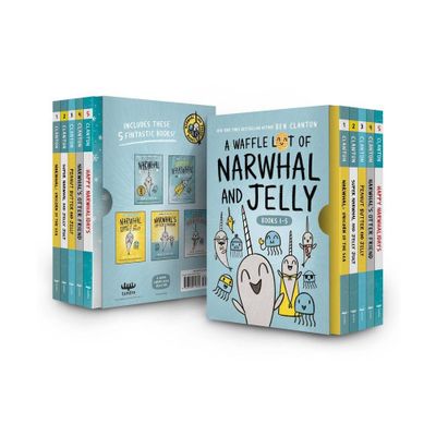 A Waffle Lot of Narwhal and Jelly (Hardcover Books 1-5) - (Narwhal and Jelly Book) by Ben Clanton (Mixed Media Product)