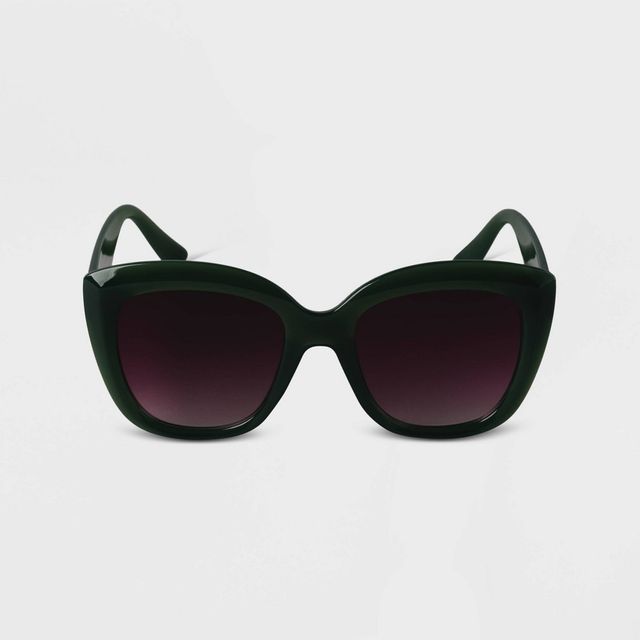 Women's Angular Cateye Sunglasses - Wild Fable™ Black