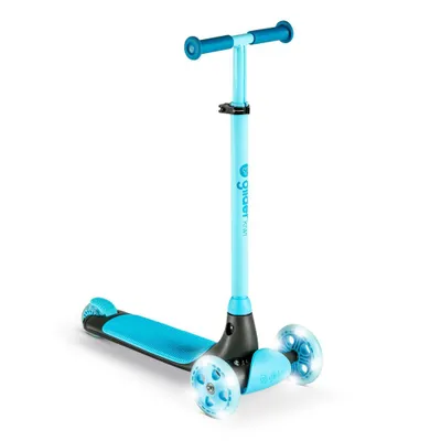 Yvolution Y Glider Kiwi 3 Wheel Kick Scooter with Light-Up Wheels