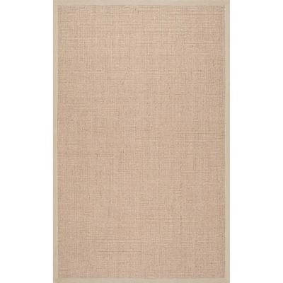 2x3 Machine Woven Orsay Sisal Beige - nuLOOM: Solid Low Pile Accent Rug, Indoor Rectangle, Canvas Backing