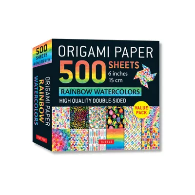 Origami Paper 500 Sheets Rainbow Watercolors 6 (15 CM) - by Tuttle Studio (Loose-Leaf)