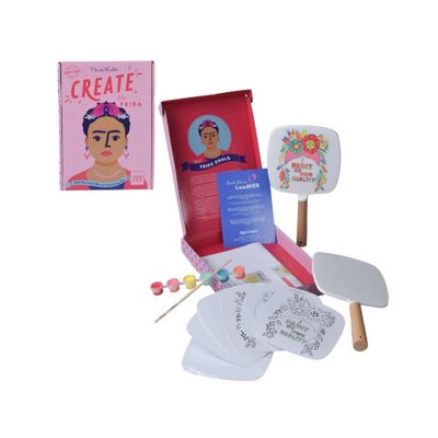 LeadHER Create like Frida Self-Portrait Mirror Painting Kit - Kids Crafts: DIY Art Kit for Kids, Includes Paint & Sewing Tools