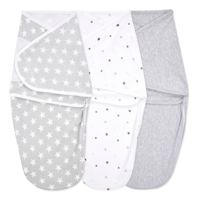 aden + anais Essentials Easy Swaddle Wrap - Twinkle Neutral - 0-3 Months 3pk