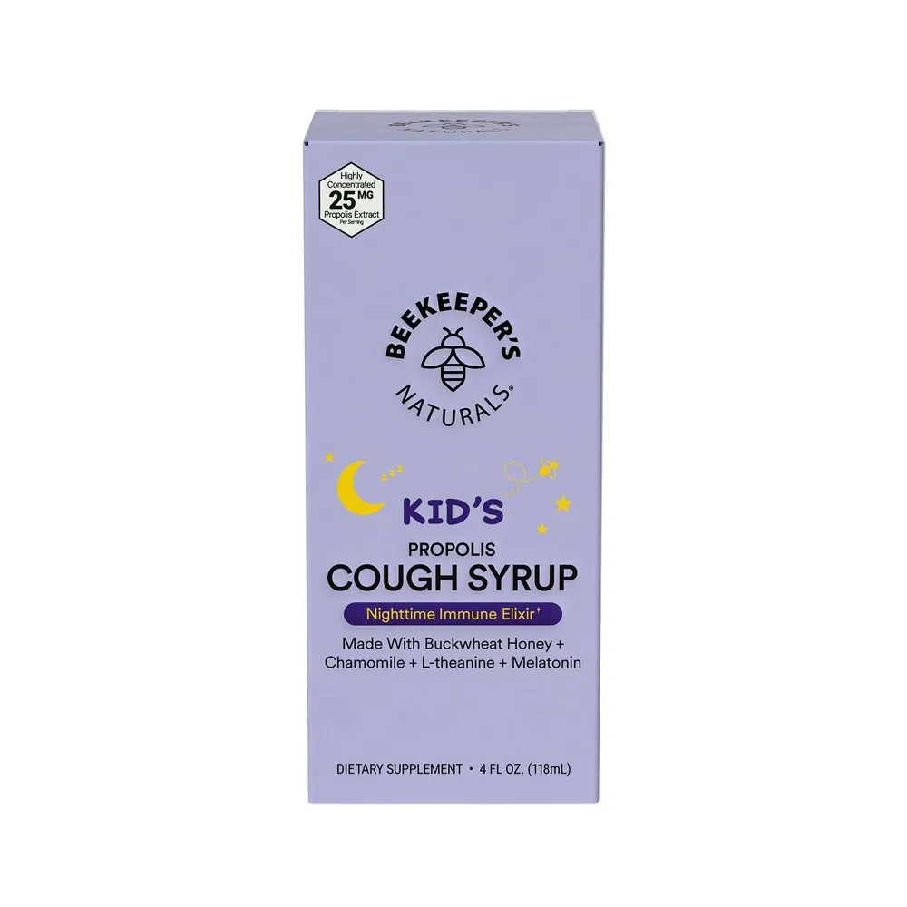 Beekeepers Naturals Kids Nighttime Propolis Cough Syrup - 4 fl oz