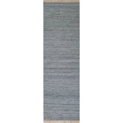 Momeni 23x8 Cove Solid Performance Handwoven Indoor/Outdoor Runner Rug Silver