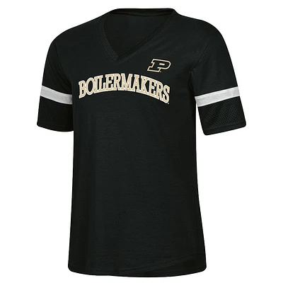 NCAA Purdue Boilermakers Womens Mesh Trim V-Neck T-hirt