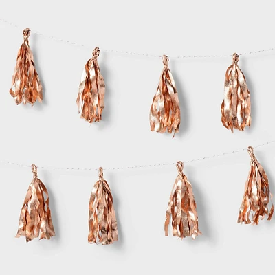 Rose Gold Metallic Tassel Garland - Spritz