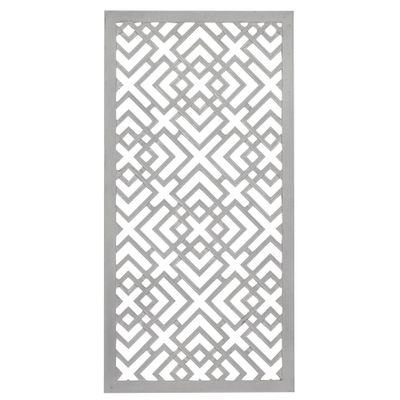 Wood Geometric Carved Wall Decor Gray - Olivia & May