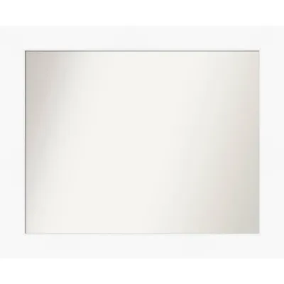 34 x 28 Non-Beveled Cabinet Bathroom Wall Mirror White - Amanti Art: Rectangle, Polystyrene Frame, Wall Mounted