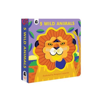 5 Wild Animals - (5 Wild...) by Happy Yak (Board Book)