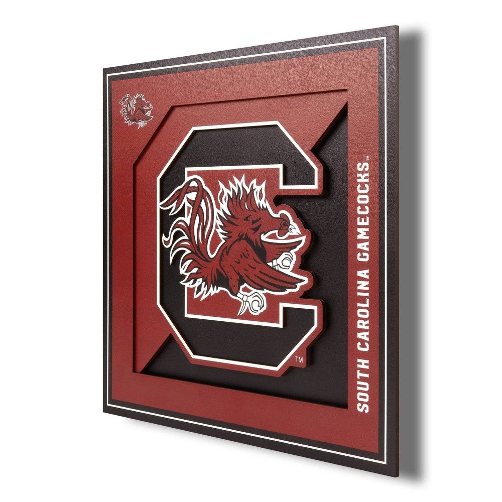 NCAA South Carolina Gamecocks 3D Logo Series Wall Art - 12x12