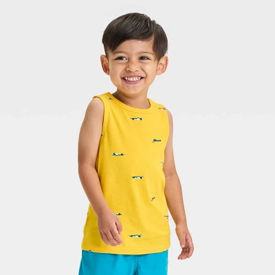 Toddler Boys Racecar Printed Tank Top