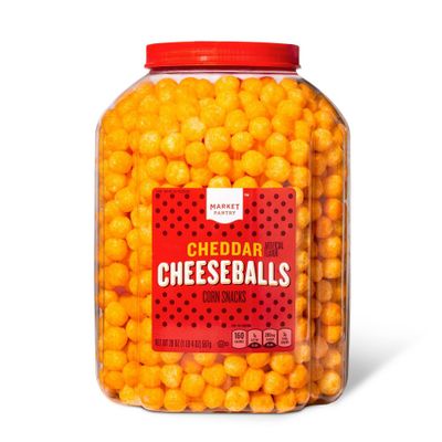 Cheddar Cheese Balls Corn Snacks - 20oz (1lb 4oz) 567g - Market Pantry