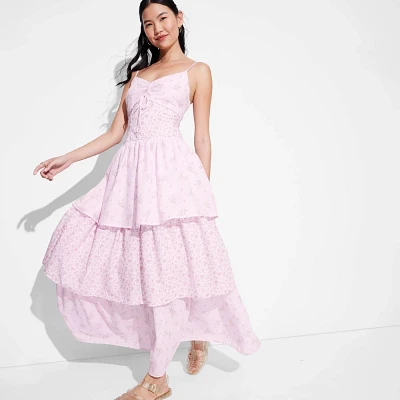 Womens Tiered Maxi Empire Waist Dress - Wild Fable Floral : Cotton Voile, Adjustable