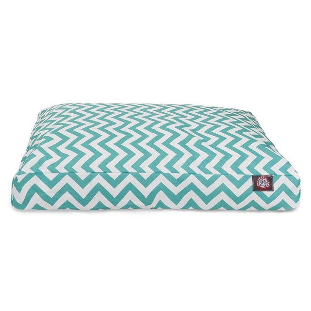 Majestic Pet Chevron Rectangle Dog Bed - Teal - Medium