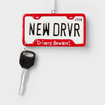 New Driver 2024 Keychain with Key Christmas Tree Ornament - Wondershop