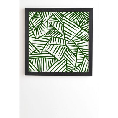 Nadiamlopez Linear 5 Framed Wall Art Black/Green