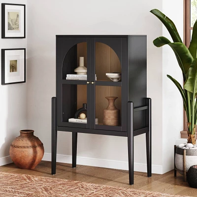 Nathan James Shadow Storage Cabinet Black