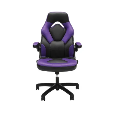 RESPAWN 3085 Ergonomic Gaming Chair with Flip-up Arms : High Back, Leather, Swivel Desk Chair for Gamers