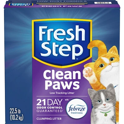 Fresh Step Clean Paws Multi-Cat with the Power of Febreze Scented Clumping Cat Litter - 22.5lbs