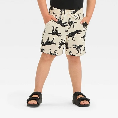 Toddler Boys Knit Dino Pull-On Above Knee Shorts