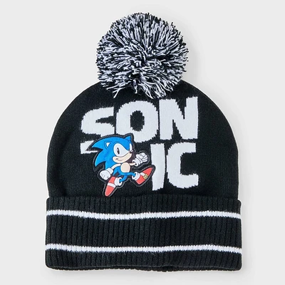 Boys Sonic The Hedgehog Beanie - Black