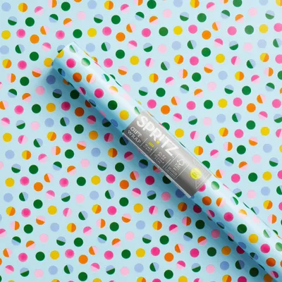 Blue Dots Gift Wrapping Paper - Spritz