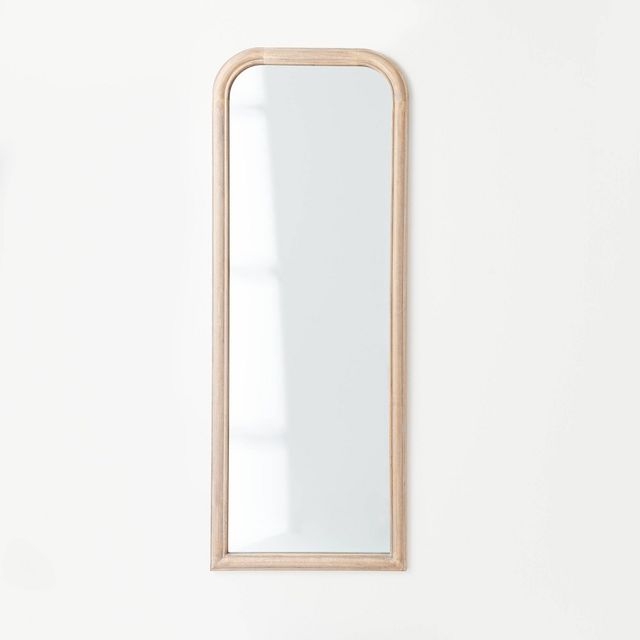 24 x 64 Wood Floor Mirror - Threshold designed with Studio McGee: Natural Finish, Standing, No Assembly Required