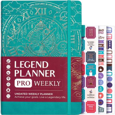 Undated Planner PRO Weekly 7x10 Viridian Green - Legend Planner