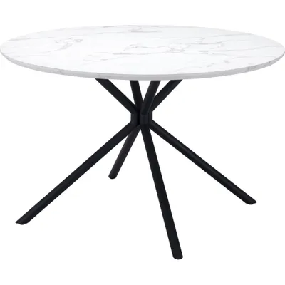 47.2 Lois Round Dining Table White - ZM Home