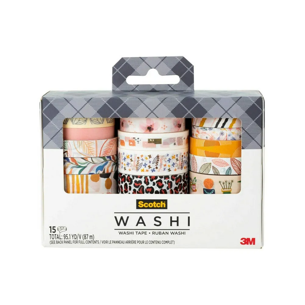 Scotch 15pk Expressions Washi Tape