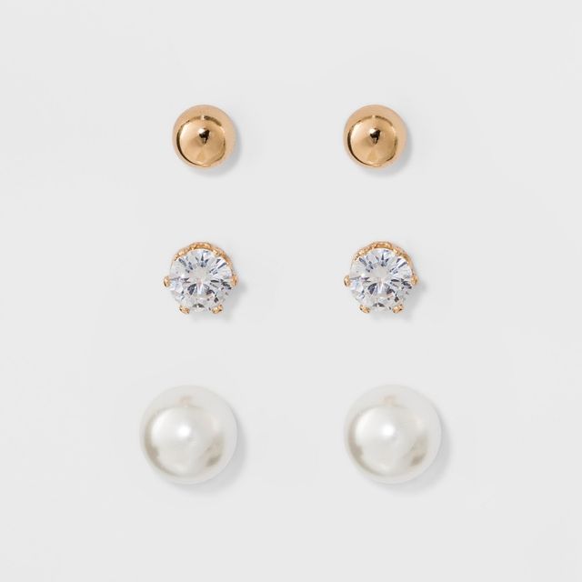 Stud Earring Set 3pk