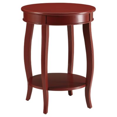 Aberta End Table - Acme Furniture: Antique Finish, Round Side Table