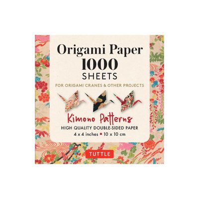 Origami Paper 1,000 Sheets Kimono Patterns 4 (10 CM) - by Tuttle Studio (Loose-Leaf)