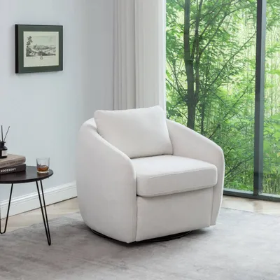 Modern Cozy Barrel Swivel Chair