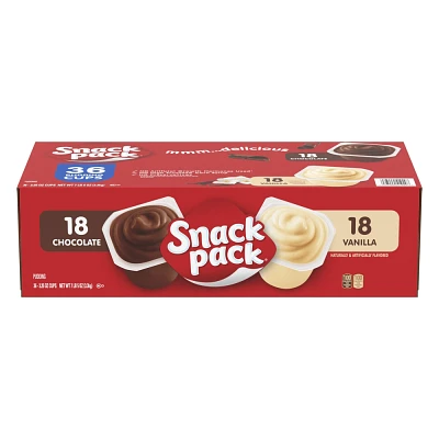 Snack Pack Pudding Chocolate & Vanilla - 3.25oz / 36pk