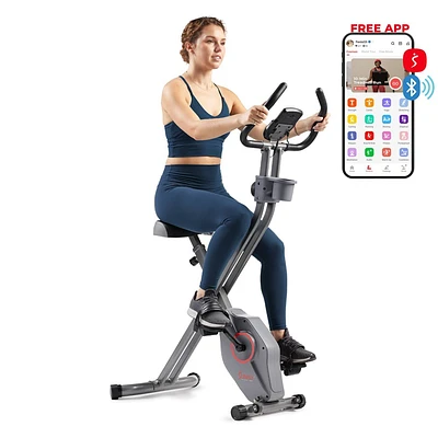 Sunny Health & Fitness Foldable Magnetic X-Bike Pro Exercise Bike